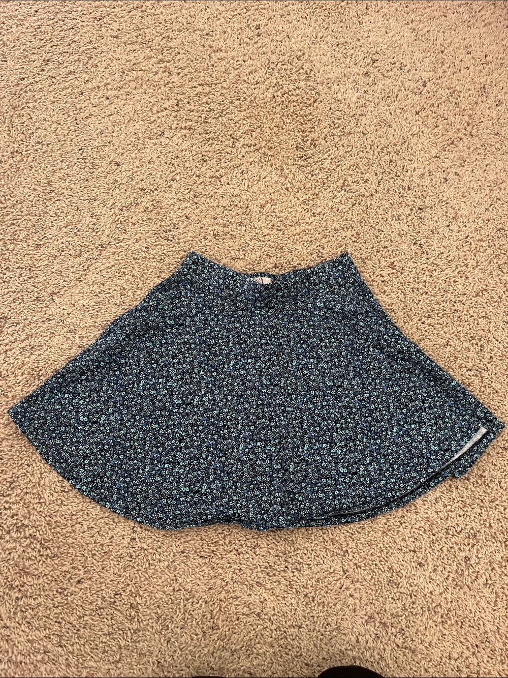 SO Navy Blue Floral Circle Skirt